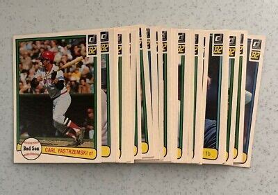 1982 Donruss Baseball Boston Red Sox Team Set EBay