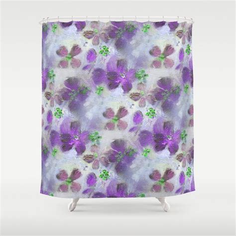 Field Of Purple Flowers Shower Curtain By Rokinronda Flower Shower