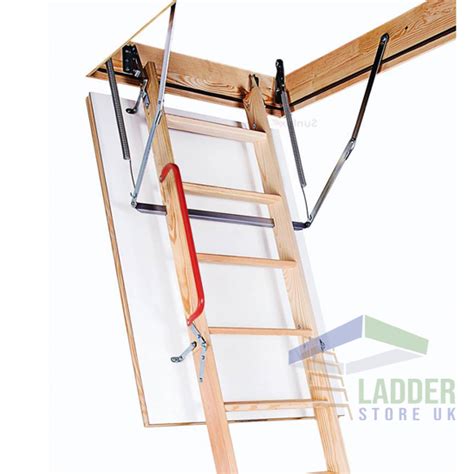 Optistep Wood Timber Folding Loft Ladder And Hatch 70cm X 120cm Attic Stairs Ladder Ladder