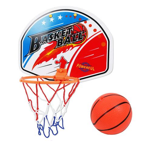 Slam Dunk Mini Basketball Hoop Set Over The Door Plastic Toy