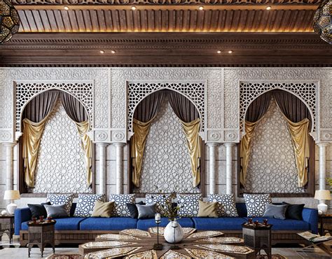 Arabic Majlis On Behance Modern Interior Design Moroccan Majlis