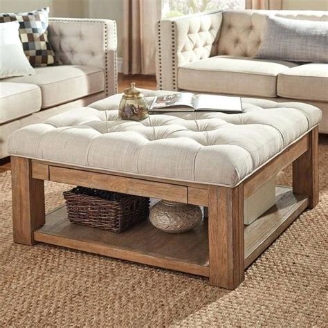 Large Square Coffee Table Ottoman Square Storage Ottoman Large