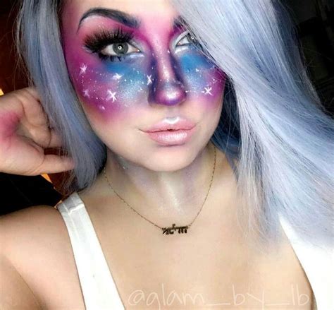Pin By Terri Vigus On Galaxy Makeup Looks Galaxy Makeup Halloween