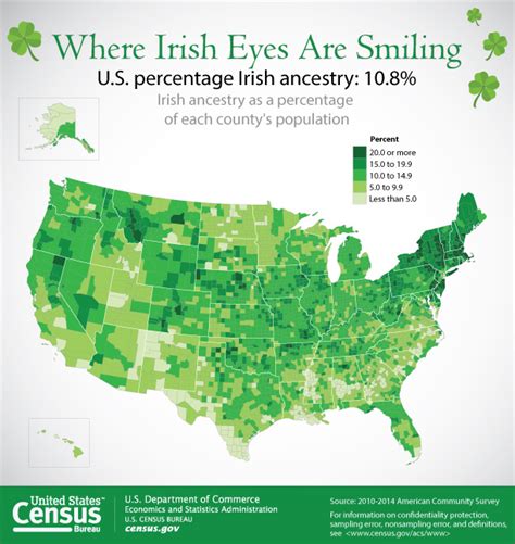 This Map Shows The States With The Most Irish Ancestry