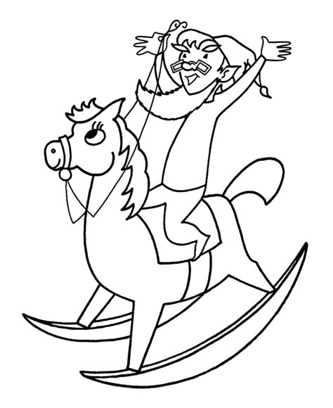 If you're into horses, spirit w… Rocking horse elf | Horse coloring pages, Horse coloring, Toy horse