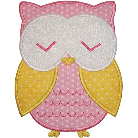 Cute Owl Applique Embroidery Machine Design