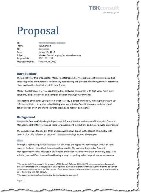 Management Consulting Essentials The Proposal Hans Peter Bech