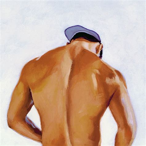 White Cap Poster Asian Hawaiian Male Nude Gay Art Male Art Male