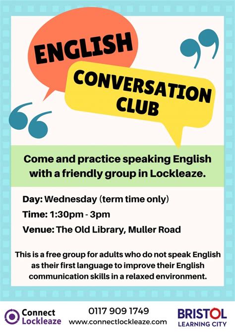 English Conversation Club The Old Library Eastville
