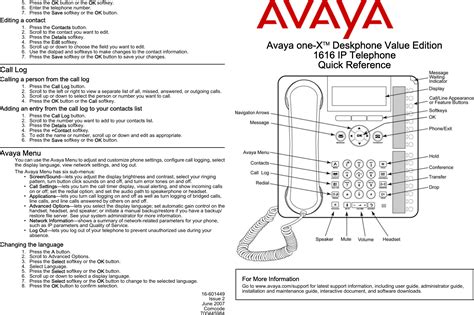 Avaya One X Deskphone User Manual