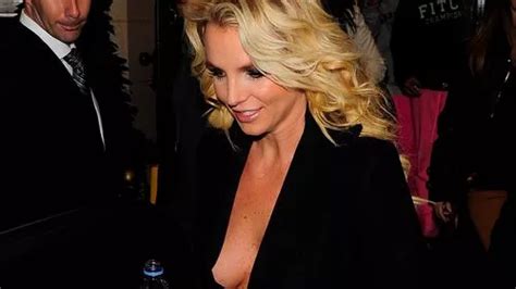 Britney Spears Flashes Her Very Ample Cleavage As She Leaves London Hotel To Film Alan Carr