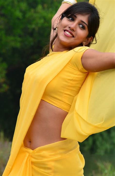 Hot Navel Pic Of The Day Chandini Chowdary Navel Show In Saree