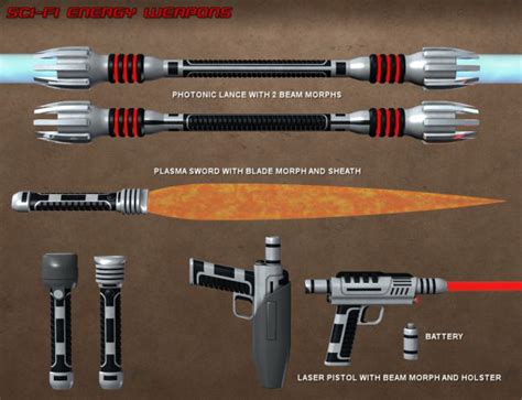 Sci Fi Energy Weapons Warfare Weapons For Daz Studio And Poser