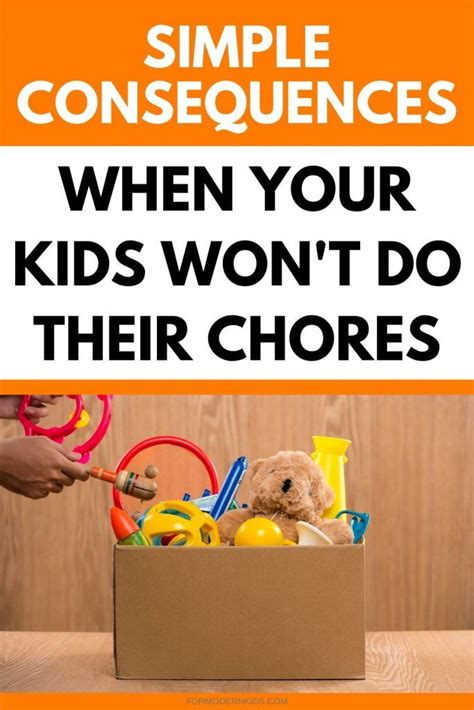 8 Easy Consequences For Not Doing Chores In 2020 Chores For Kids Age