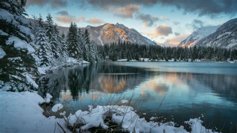 Snow Lake Wallpapers Top Free Snow Lake Backgrounds Wallpaperaccess
