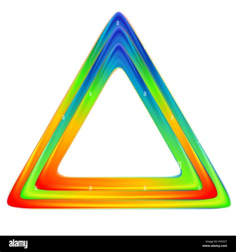 Bright Triangle Logo Rainbow Colors Stock Photo Alamy