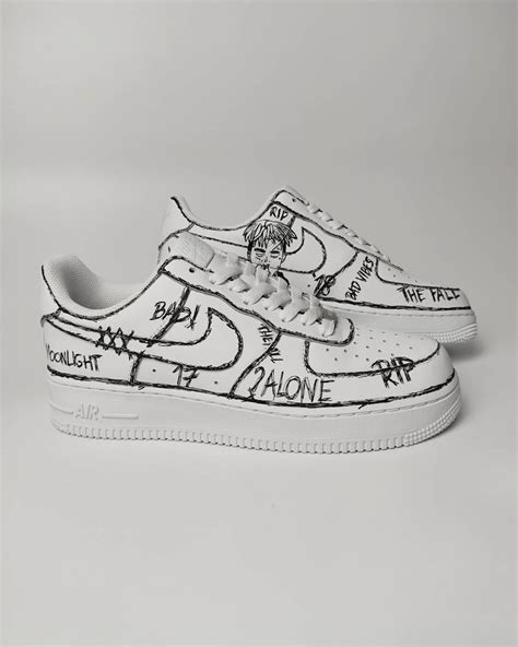 Xxxtentacion Sketch Custom Shoes Air Force 1 Hand Painted Etsy
