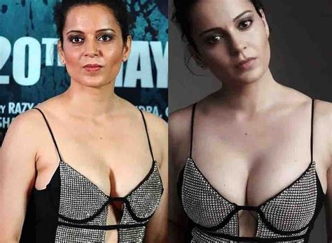 Kangana Ranaut Big Boobs Show At Dhaakad Trailer Launch Video And