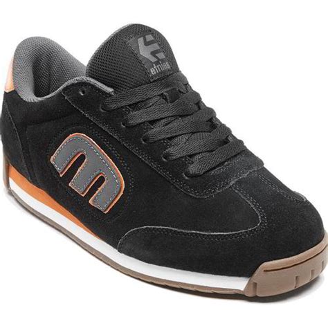 Etnies Lo Cut Ii Ls Mens Black Grey Lace Up Skate Shoes Trainers Size 7