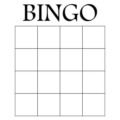 Blank Bingo Card Template Microsoft Word Best Sample Template