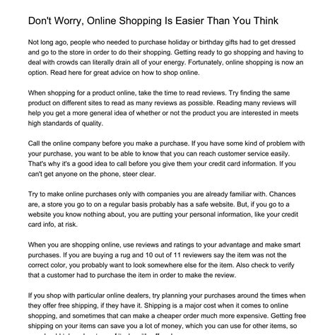 Dont Worry Online Shopping Is Easier Than You Thinkdfxso.pdf.pdf | DocDroid