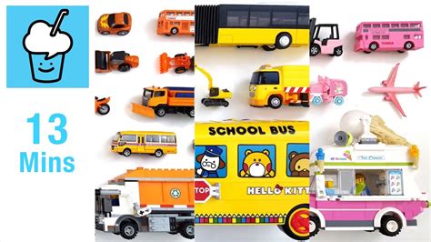 Yellow Orange Pink Vehicles Collection Tomica Lego Siku Voov Youtube