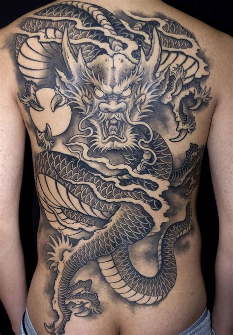 Back Backpiece Dragons Japanese Tattoo Slave To The Needle