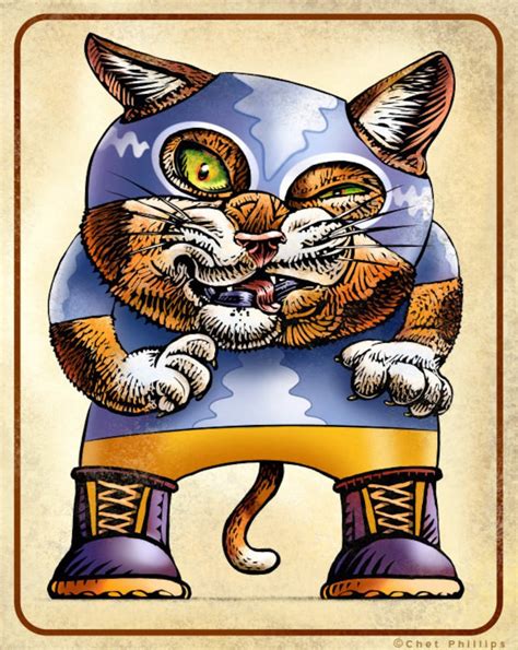 El Gato Loco The Crazy Cat 8 X 10 Lucha Libre Etsy