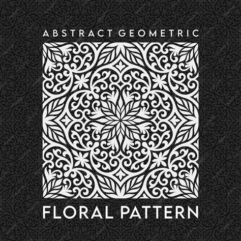 Premium Vector Abstract Geometric Floral Pattern