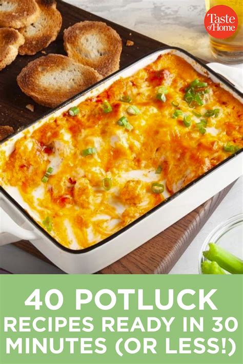 35 Potluck Recipes Ready In 30 Minutes Or Less Easy Potluck