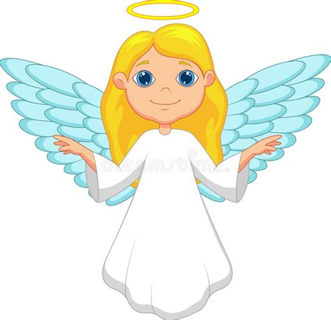 White Angel Cartoon Stock Vector Illustration Of Mascot