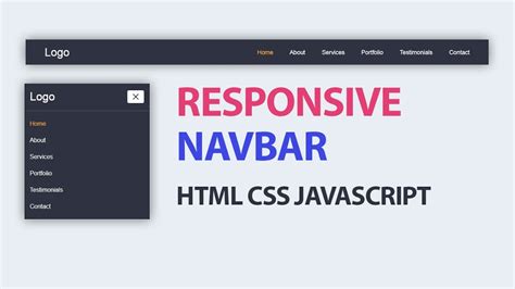 Responsive Navbar Using Html Css Javascript YouTube