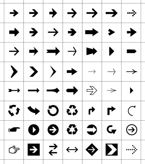 56 Free Arrow Symbols And Icons Designworkplan Arrow Symbol