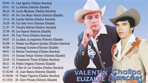 Chalino Sanchez Vs Valentín Elizalde Corridos Perrones 20 Exitos