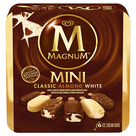 Magnum Ice Cream Bars Classic Almond White Mini 6 Ea La Comprita