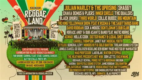 Reggae Land Festival 2022 Campbell Park Central Milton Keynes July 30 To July 31