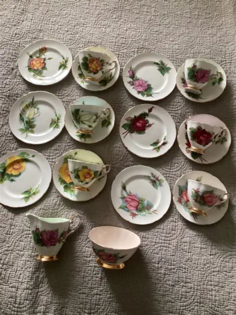 Vintage Paragon Harry Wheatcroft World Famous Roses Tea Set 20 Pieces £75 00 Picclick Uk
