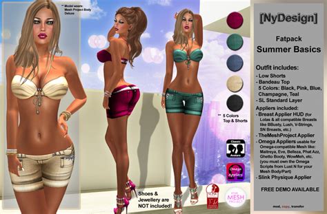 Second Life Marketplace [nydesign] Summer Basics Fatpack