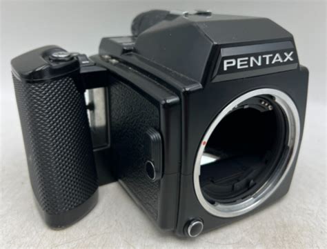 Pentax 645 Medium Format Film Camera Body W 120 Film Back And Grip Tested Rough Ebay
