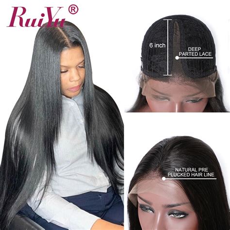 T Part Wig Pre Plucked Malaysian Straight Lace Front Human Hair Wigs