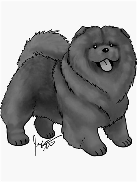 Chow Chow Black Sticker By Jameson9101322 Redbubble