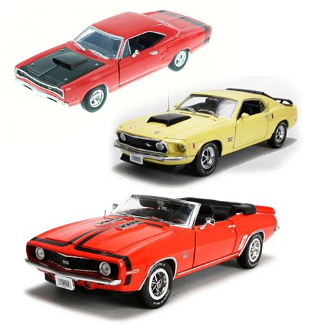 Best Of 1960s Muscle Cars Diecast Set 47 Set Of Three 124 Scale Diecast Model Cars