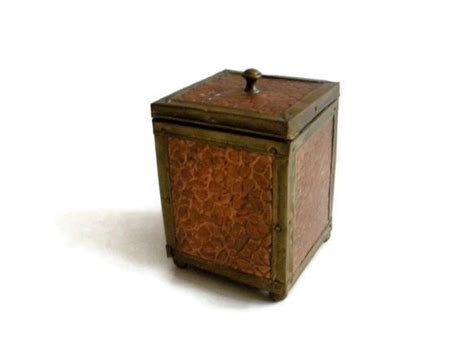 Vintage Copper And Brass Tea Caddy