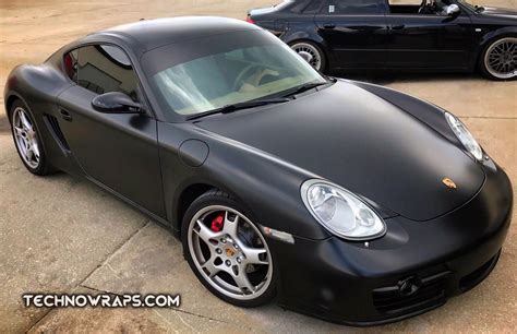 Porsche Cayman S Vinyl Car Wrap In Satin Black In Orlando Flickr