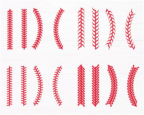 Baseball Stitches Svg Bundle Straight Baseball Stitches Svg Etsy