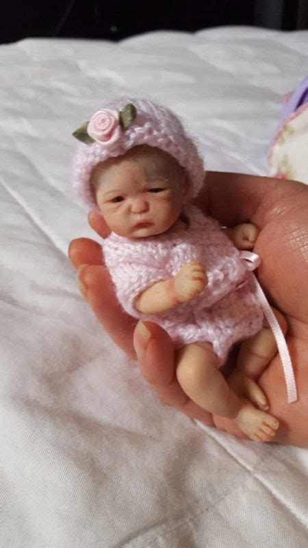 Ooak Polymer Clay Baby Girl Art Doll 5 Approx Clay Baby Polymer