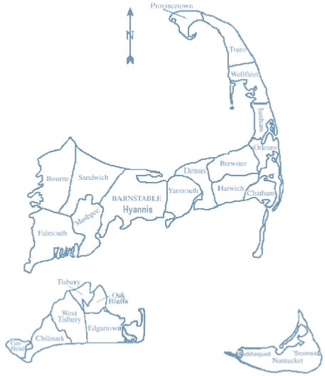 Map Of Cape Cod Towns Map Of The Usa With State Names