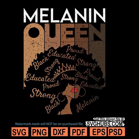 Melanin Queen With Scarf Svg