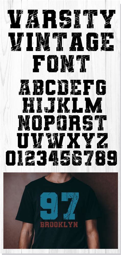 Сollege Distressed Font Varsity Distressed Font College Font College