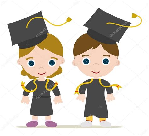 Niño Niña Y Niños Graduados — Fotos De Stock © Oculo 97126598